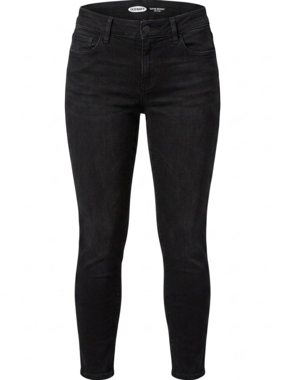 Old Navy Super Skinny Jeans Size 4S Short Black Mid Rise Stretch Denim Slimming